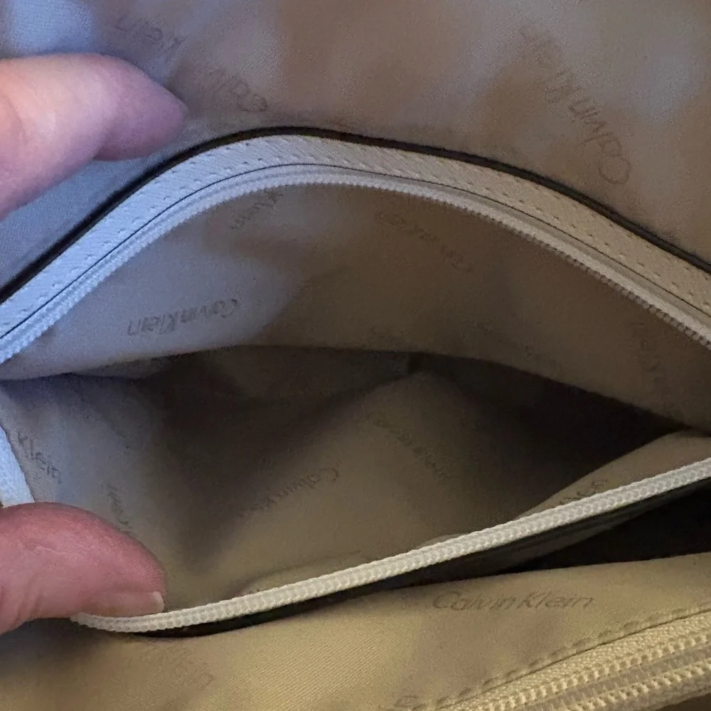 Calvin Klein Collection White and Pink Floral Satchel - Picture 14 of 16